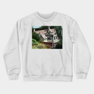 Rose Cottage, Coalbrookdale, Shropshire, England Crewneck Sweatshirt